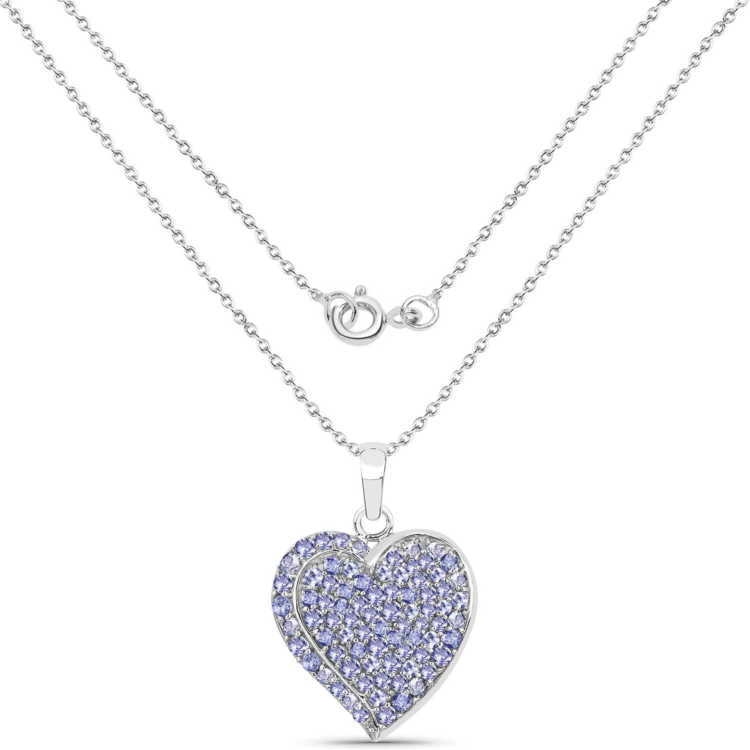 3.97 Carat Genuine Tanzanite .925 Sterling Silver Pendant 3.97 C.T.W Sterling Silver - view 2