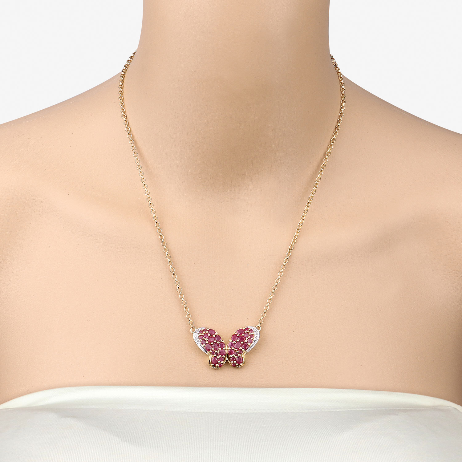 4.15 Carat Genuine Ruby and White Zircon .925 Sterling Silver Pendant 4.15 C.T.W Sterling Silver - view 4