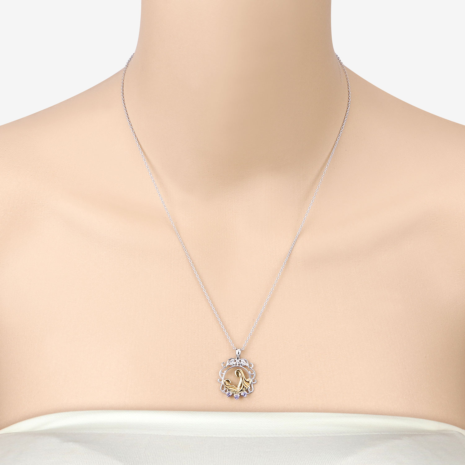 0.11 Carat Genuine Tanzanite .925 Sterling Silver Pendant 0.11 C.T.W Sterling Silver - view 4