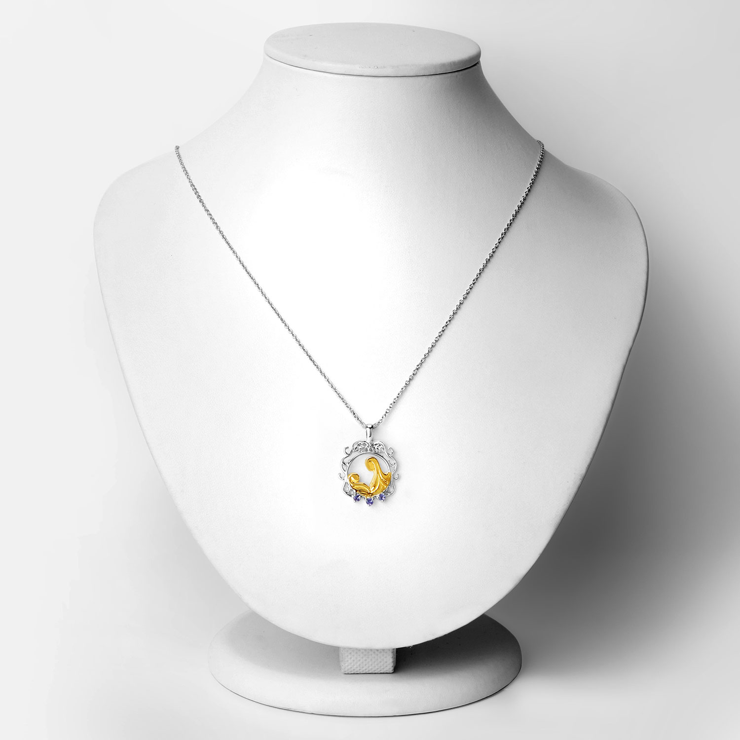 0.11 Carat Genuine Tanzanite .925 Sterling Silver Pendant 0.11 C.T.W Sterling Silver - view 2