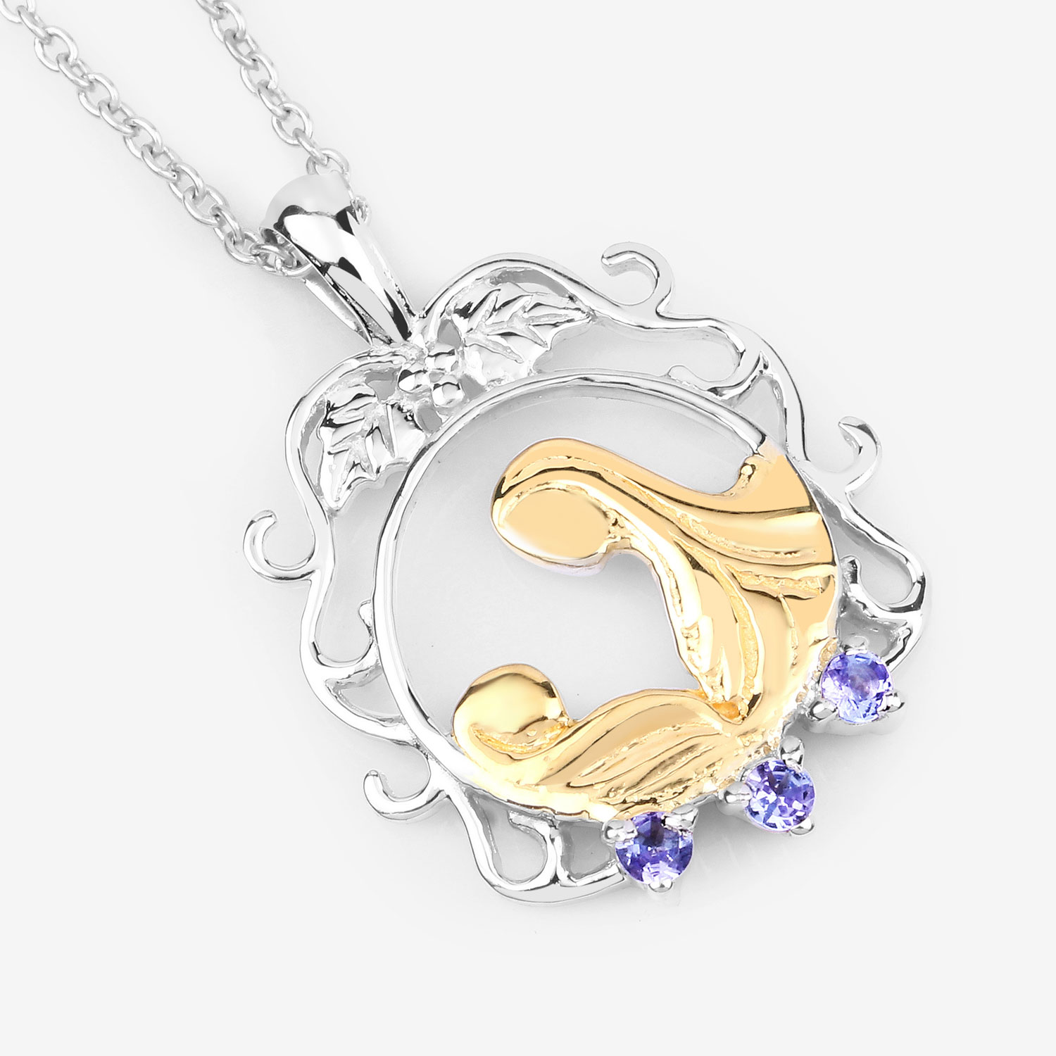 0.11 Carat Genuine Tanzanite .925 Sterling Silver Pendant 0.11 C.T.W Sterling Silver - view 6