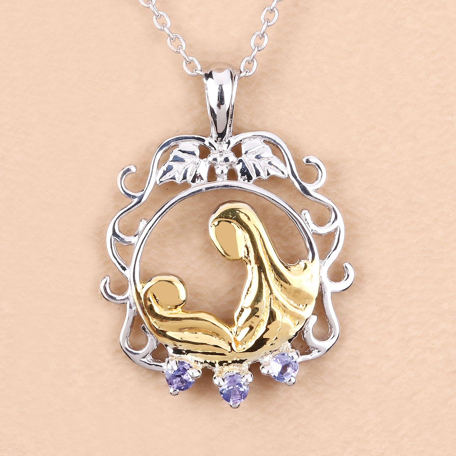 0.11 Carat Genuine Tanzanite .925 Sterling Silver Pendant 0.11 C.T.W Sterling Silver - view 8