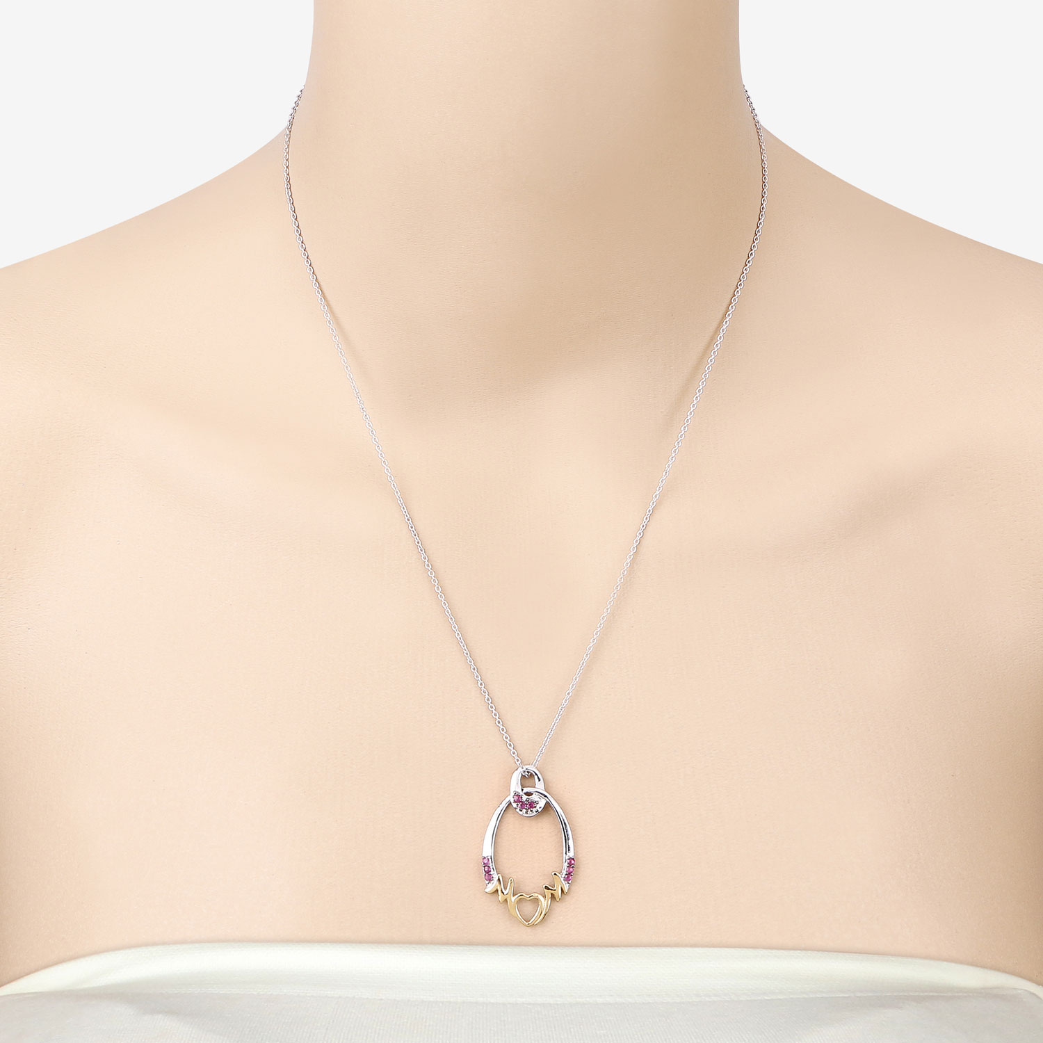 0.18 Carat Genuine Ruby .925 Sterling Silver Pendant 0.18 C.T.W Sterling Silver - view 2