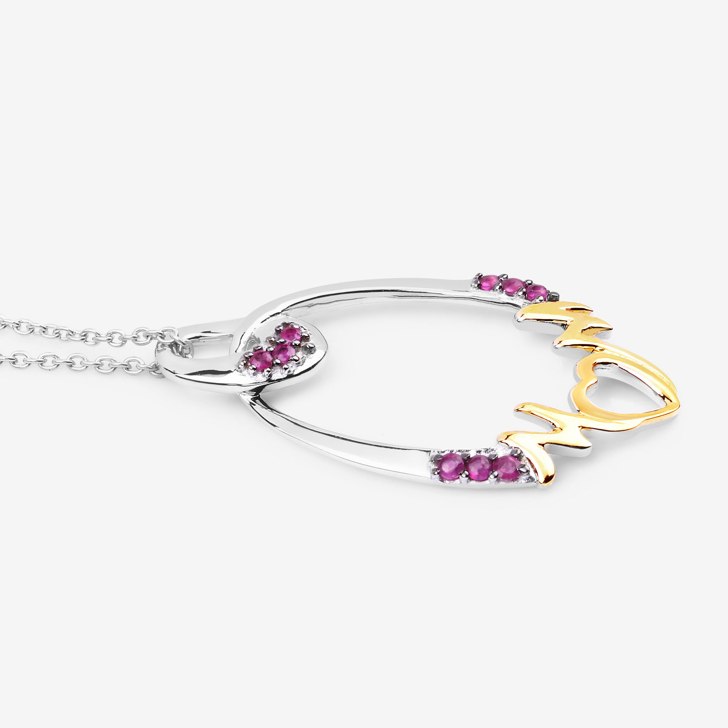 0.18 Carat Genuine Ruby .925 Sterling Silver Pendant 0.18 C.T.W Sterling Silver - view 7