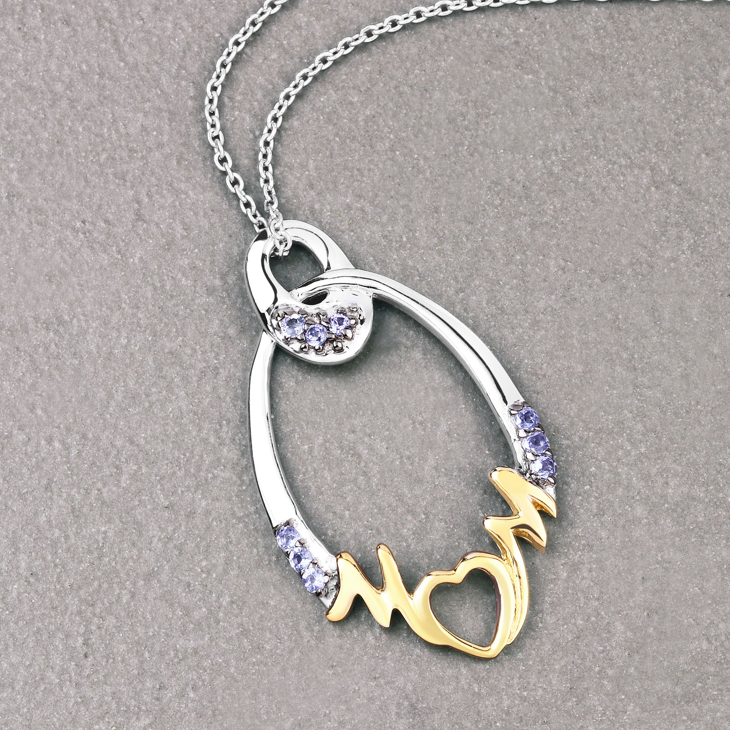 0.18 Carat Genuine Tanzanite .925 Sterling Silver Pendant 0.18 C.T.W Sterling Silver - view 8