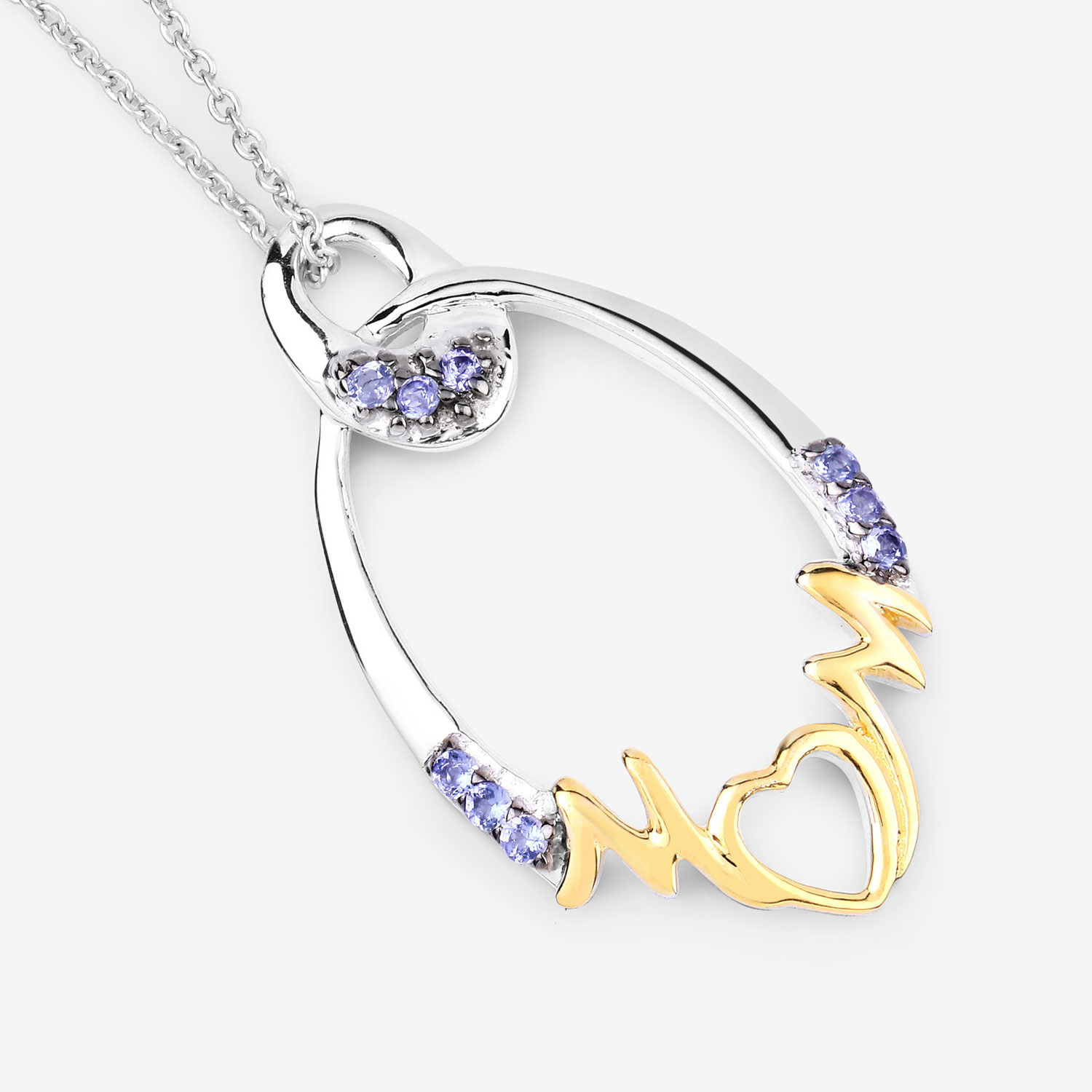 0.18 Carat Genuine Tanzanite .925 Sterling Silver Pendant 0.18 C.T.W Sterling Silver - view 6