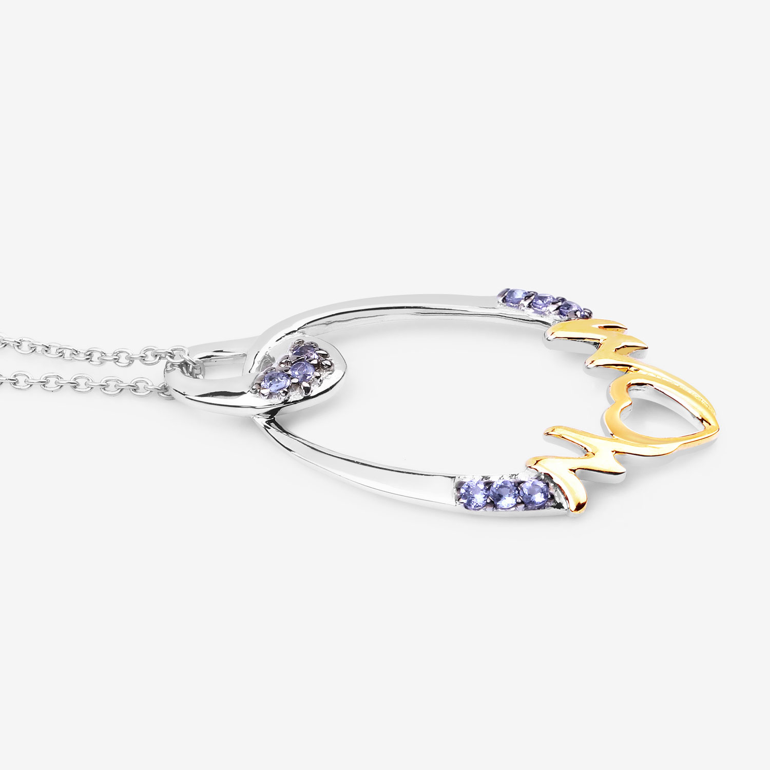 0.18 Carat Genuine Tanzanite .925 Sterling Silver Pendant 0.18 C.T.W Sterling Silver - view 2