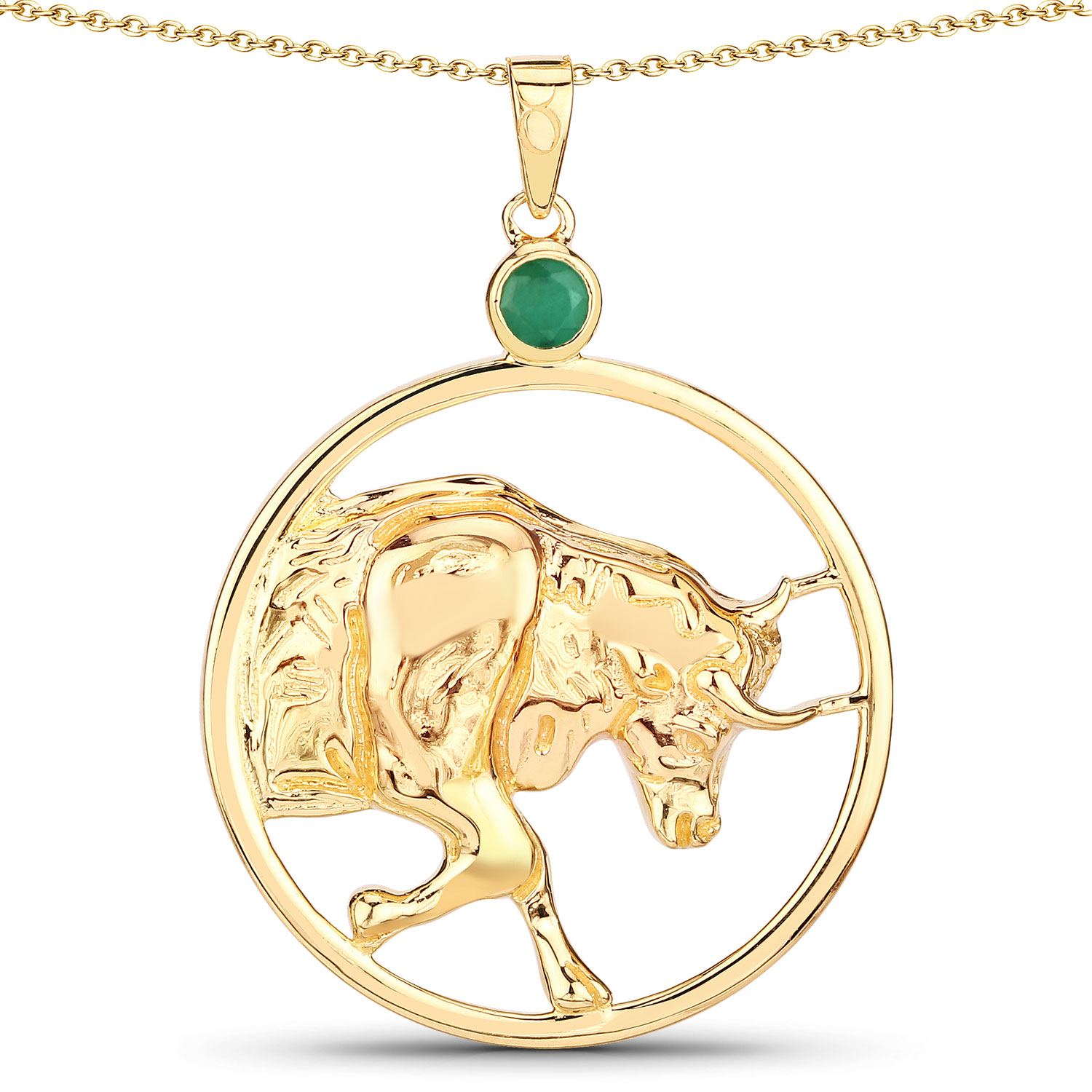 0.23 Carat Genuine Emerald .925 Sterling Silver Pendant 0.23 C.T.W Sterling Silver - view 4
