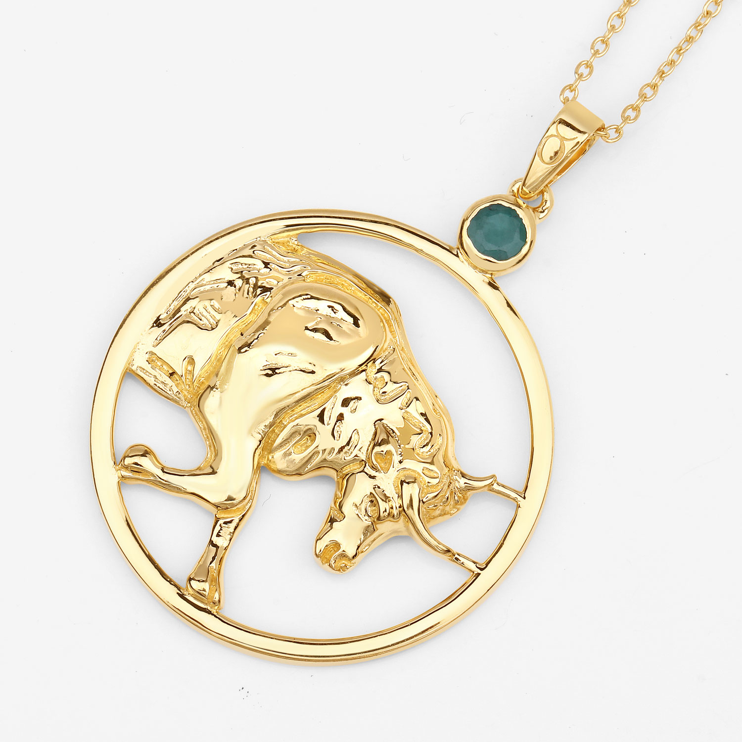 0.23 Carat Genuine Emerald .925 Sterling Silver Pendant 0.23 C.T.W Sterling Silver - view 5
