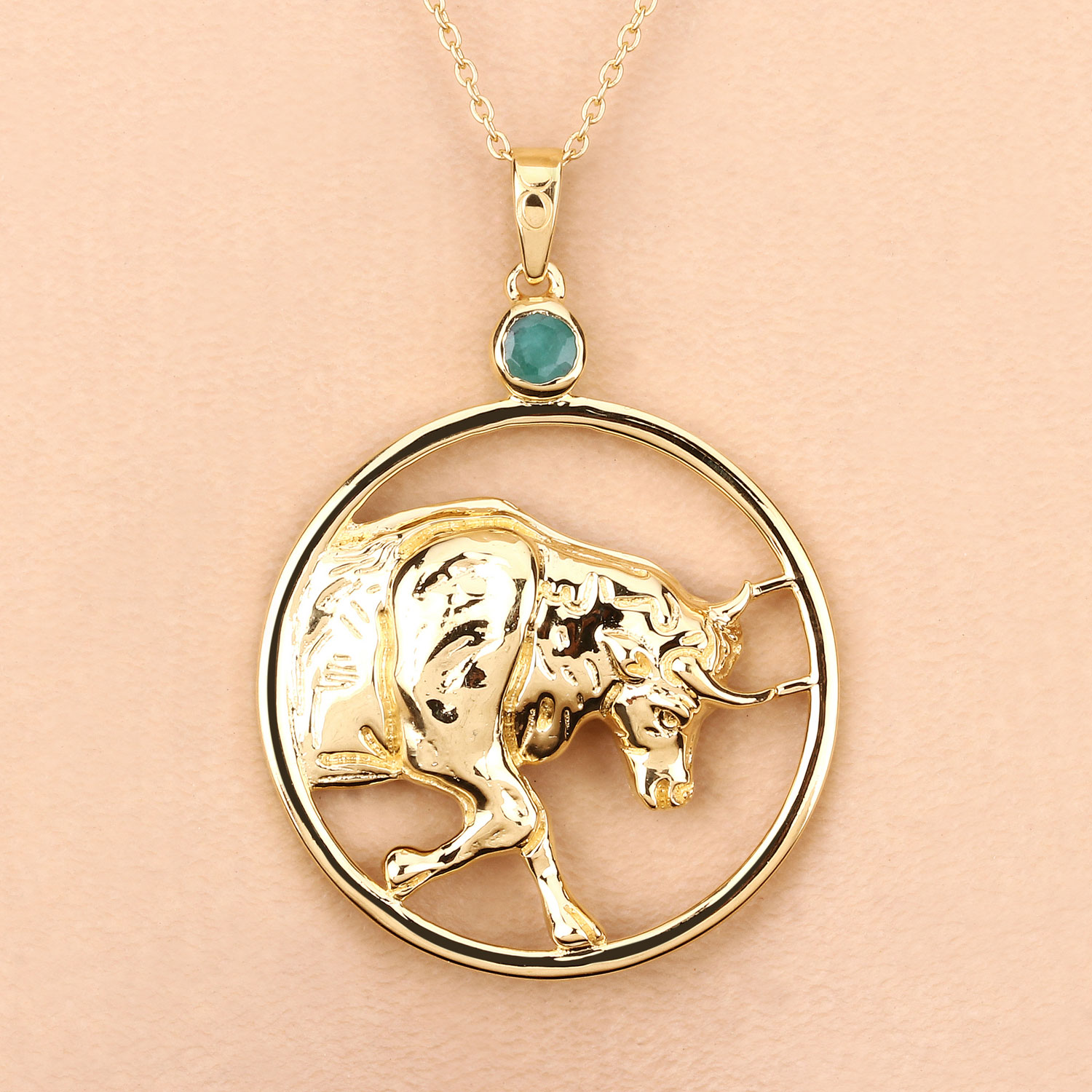 0.23 Carat Genuine Emerald .925 Sterling Silver Pendant 0.23 C.T.W Sterling Silver - view 2