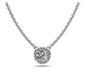 Enchanting Halo Diamond Pendant