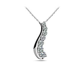 S-Shape Journey Diamond Pendant