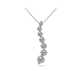 Diamond Journey Shared Prong Pendant