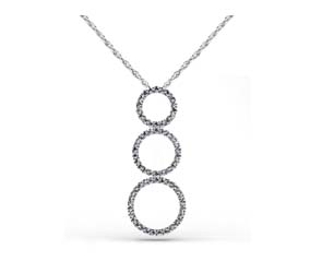 Triple Circles Diamond Pendant