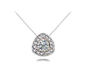 Rounded Triangle Diamind Designer Pendant