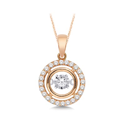 Moving Diamond Pendant 1/5 Carat Total Weight