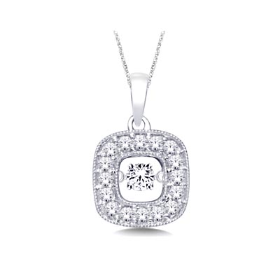 Moving Diamond Pendant 1/4 Carat Total Weight