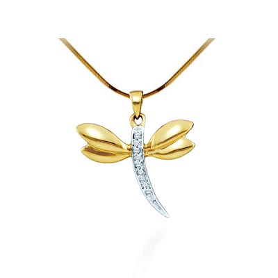 Ladies Diamond Butterfly Pendant .03 Carat Total Weight 0.03 Carat Total Weight