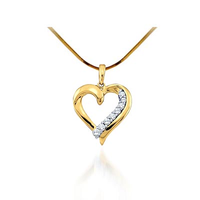 Diamond Heart Pendant 1/4 Carat Total Weight 1/4 Carat Total Weight