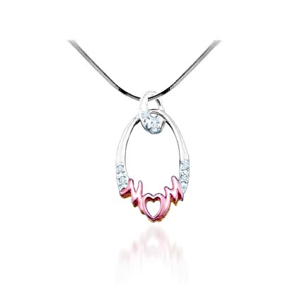 Diamond MOM Fashion Pendant .03 Carat Total Weight 0.03 Carat Total Weight