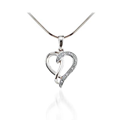 Diamond Heart Pendant .03 Carat Total Weight 0.03 Carat Total Weight