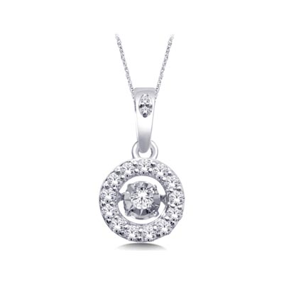 Moving Diamond Fashion Pendant 1/4 Carat Total Weight