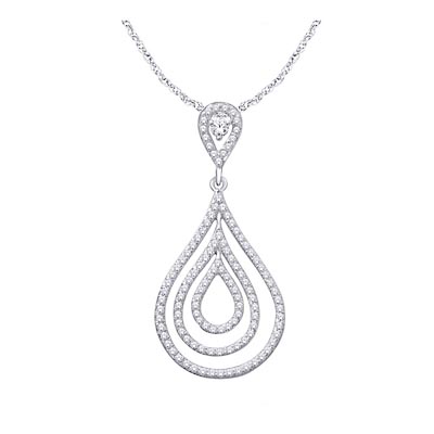 Diamond Dangle Pendant 1/2 Carat Total Weight