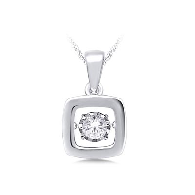 Moving Diamond Solitaire Pendant 1/5 Carat Total Weight