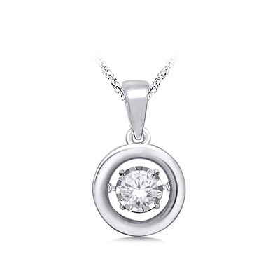 Moving Diamond Solitaire Pendant 1/5 Carat Total Weight