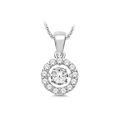 Moving Diamond Fashion Pendant 3/8 Carat Total Weight