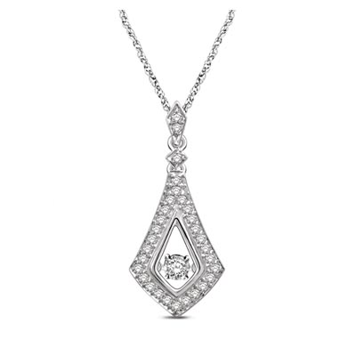 Moving Diamond Fashion Pendant 1/2 Carat Total Weight