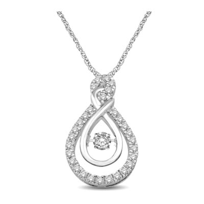 Moving Diamond Fashion Pendant 3/8 Carat Total Weight