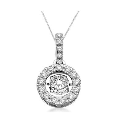 Moving Diamond Fashion Pendant 1.25 Carat Total Weight