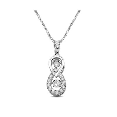 2 Stone Moving Diamond Pendant 1/2 Carat Total Weight