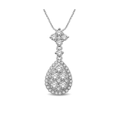 Diamond Drop Pendant 1/2 Carat Total Weight