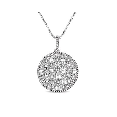 Diamond Flower Pendant 1.4 Carat Total Weight