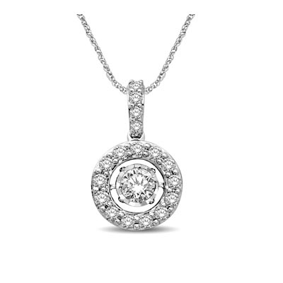 Moving DIamond Fashion Pendant 1.14 Carat Total Weight