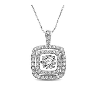 Moving Diamond Fashion Pendant 1.14 Carat Total Weight