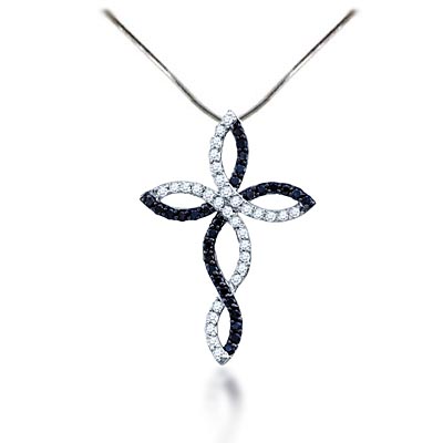 Black Diamond Coss Pendant 1/3 Carat Total Weight 0.35 Carat Total Weight