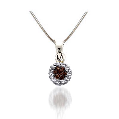 Diamond Ladies Flower Pendant 1/4 Carat Total Weight 1/4 Carat Total Weight