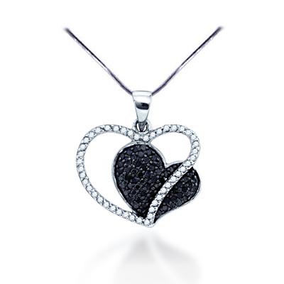 Ladies Diamond Heart Pendant .44 Carat Total Weight 0.44 Carat Total Weight