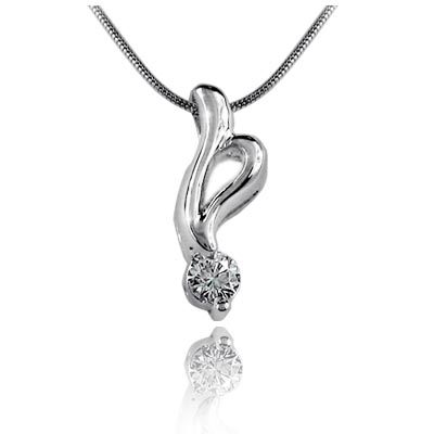 Stylish Solititaire Diamond Slide Pendant 1/3 Carat Total Weight