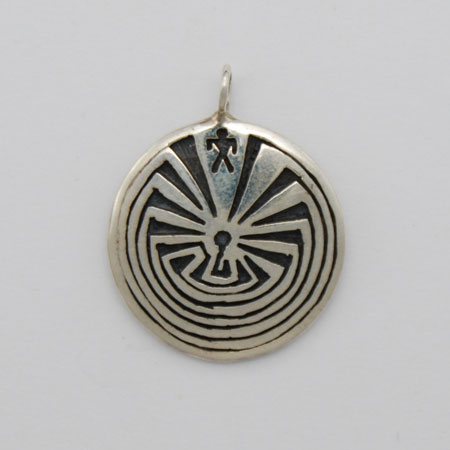 20mm x 20mm Sterling Silver Hopi Pendant