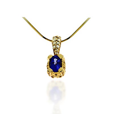 Tanzanite & Diamond Designer Pendant 1.08 Carat Total Weight