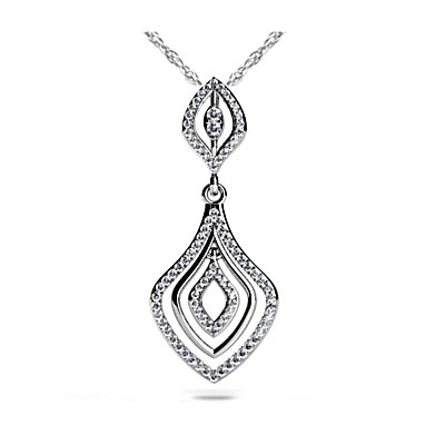 Diamond Vial Pendant 0.71 Carat Total Weight