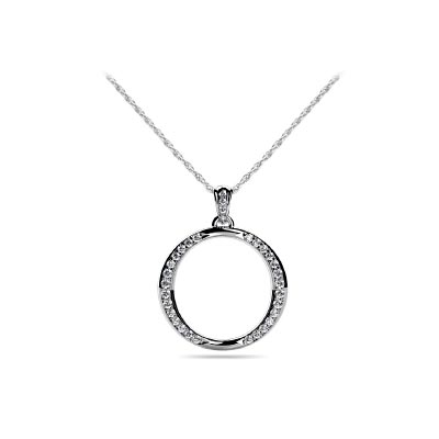 Diamond Accented Circe of Life Pendant 1/5 Carat Total Weight