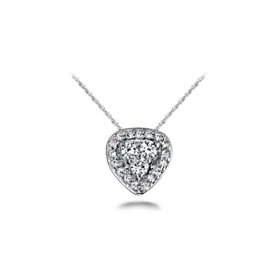 Triangle Shaped Designer Diamond Pendant 1/5 Carat Total Weight