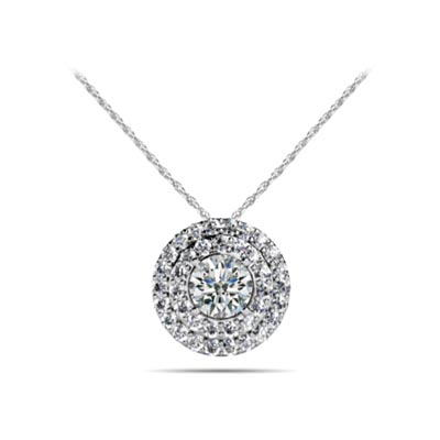 Diamond Circles Designers Pendant 1/4 Carat Total Weight