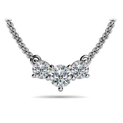 Diamond Horizontal Pendant Gold Necklace For Sale at 1stDibs | 3 stone  horizontal necklace, 3 stone horizontal diamond necklace, 3 diamond  horizontal necklace