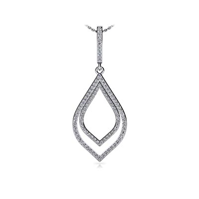 Double Diamond Shaped Diamond Pendant 5/8 Carat Total Weight